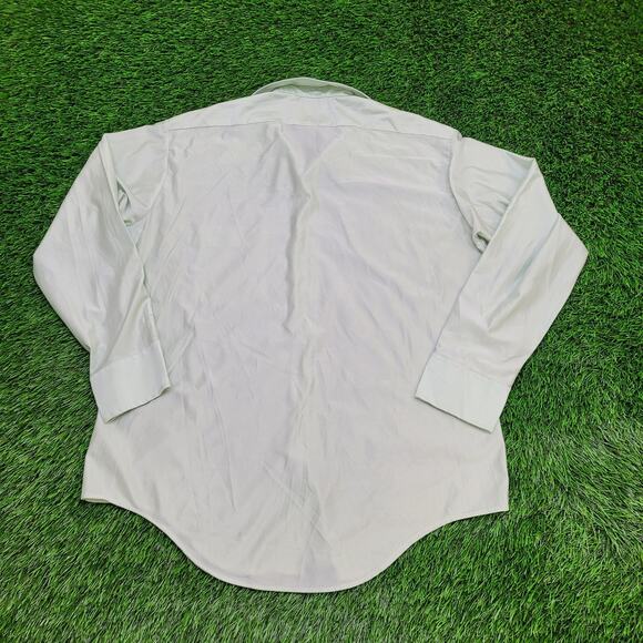 Vintage 90s Arrow Kent MOD Button Shirt XL 23x31 Mint Green - Picture 2 of 14